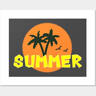 summer t-shirt Posters and Art